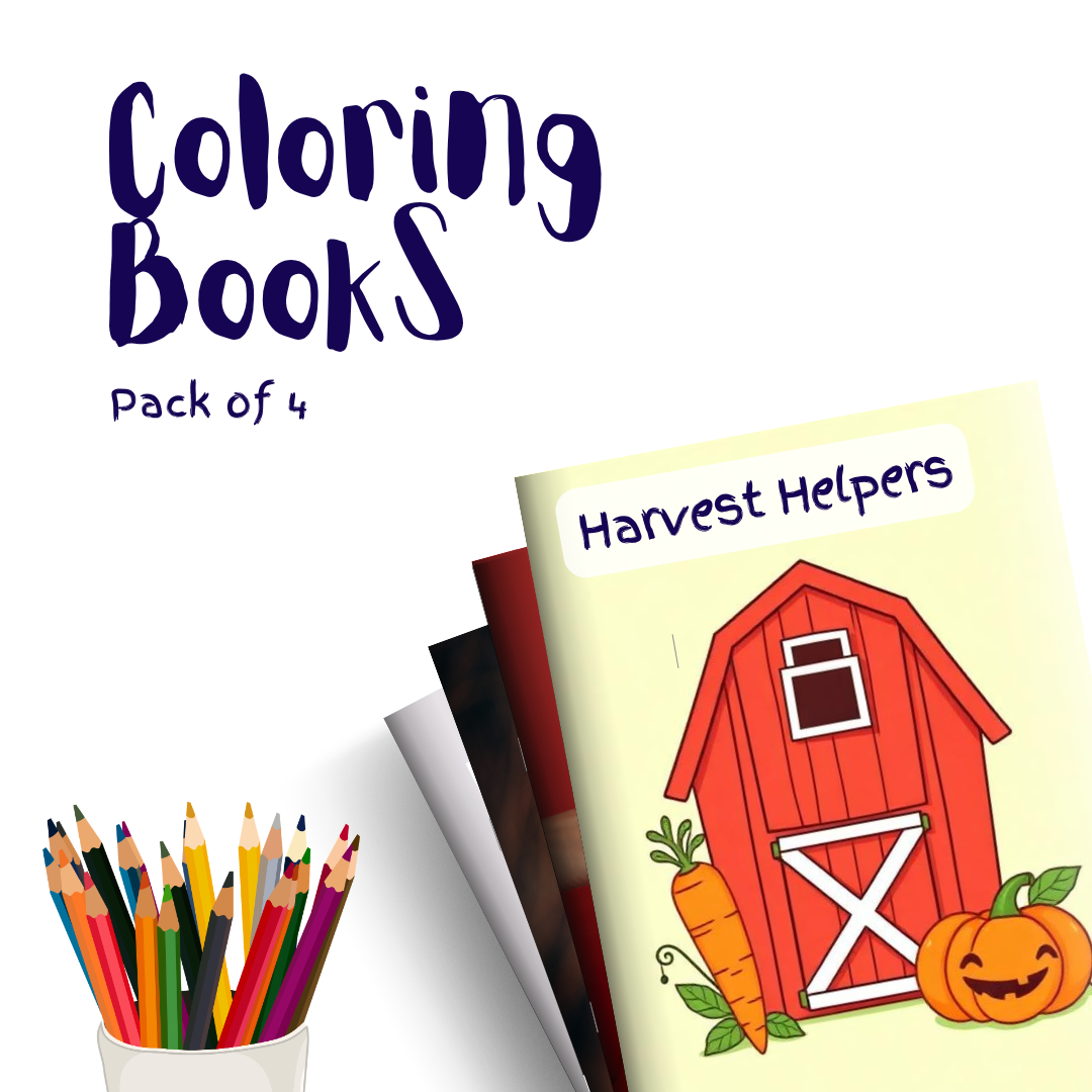 Harvest Helpers – 4 Coloring Books